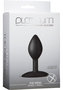 Platinum Premium Silicone - The Minis - Spade - Small Anal Plug - Black